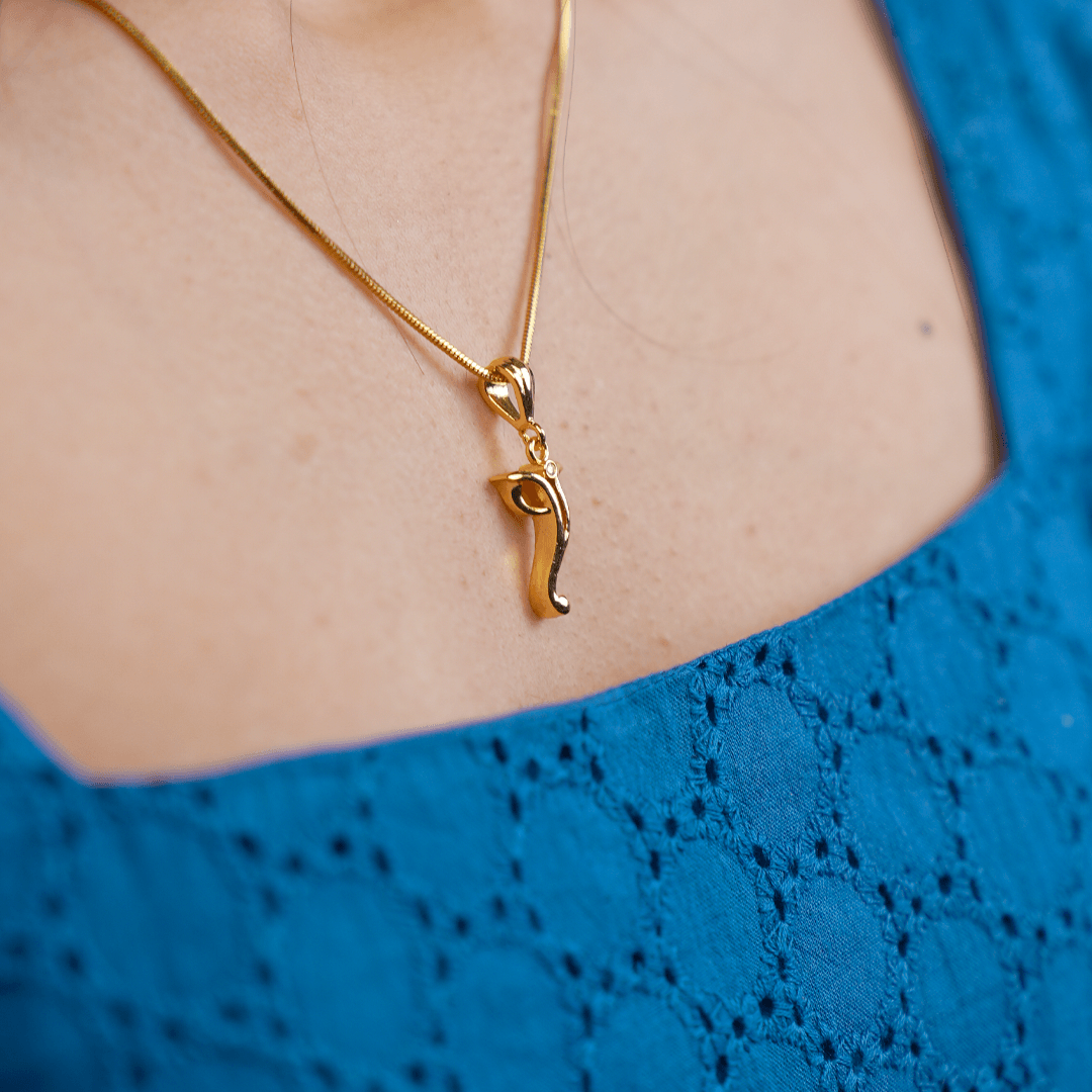 Women Cute Ganesha Delicate Gold Pendant with chain