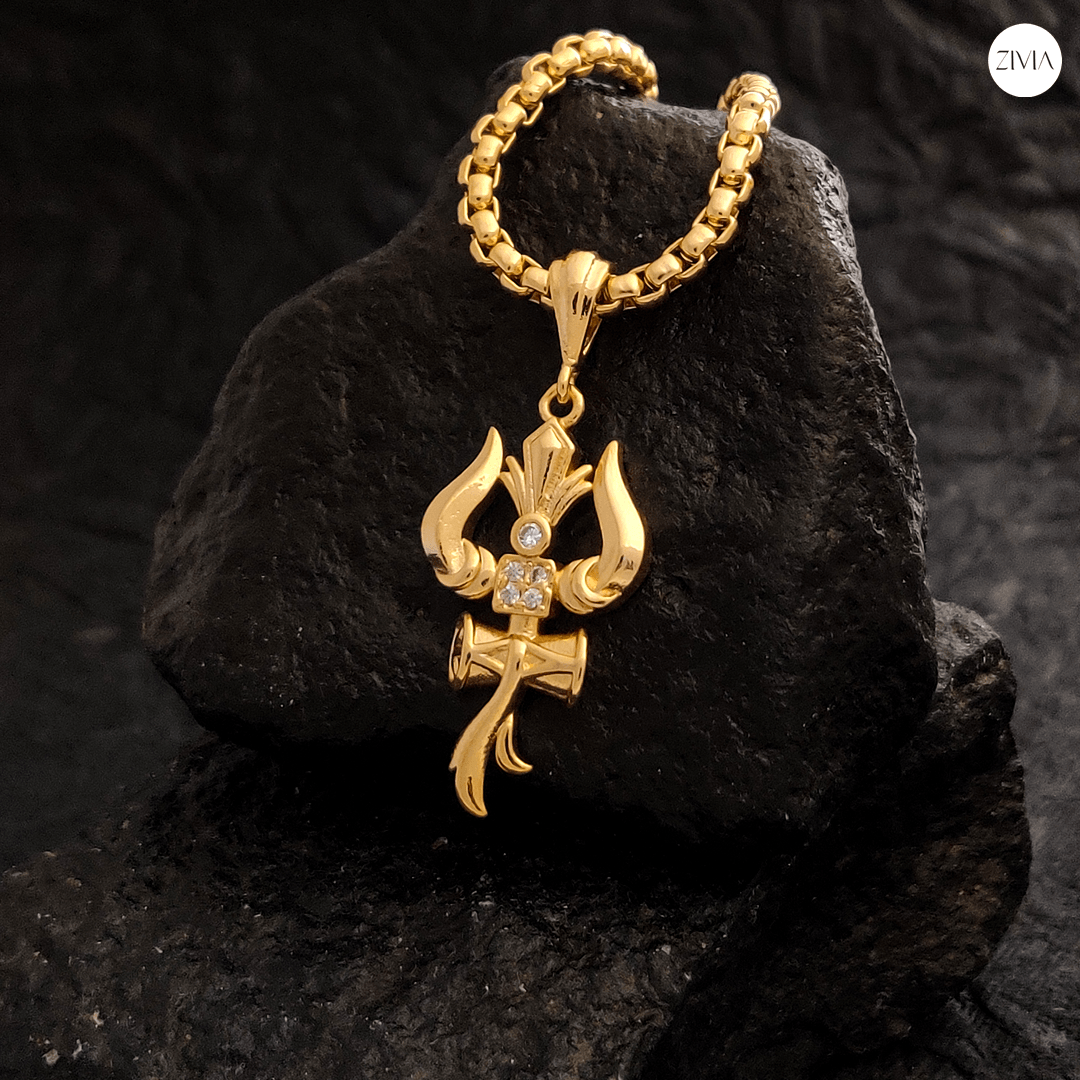 Shiva Pendant Gold 22k Lord Shiva Pendant Shiv Ji Locket Gold Shiv