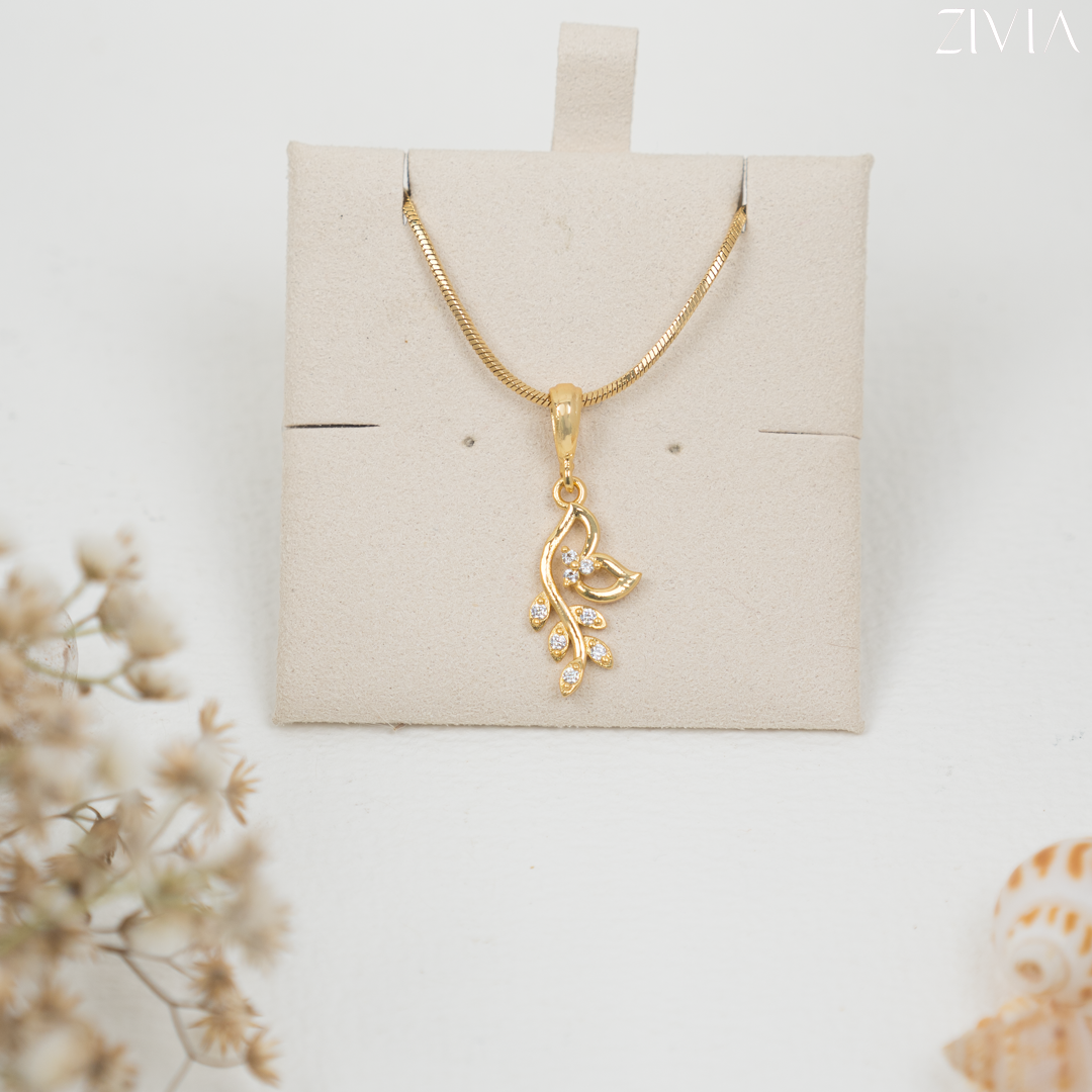 Leaf Pendant with Chain for girls - Main Image