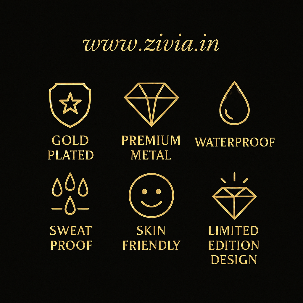 Zivia Aum Aradhya Handmade Gold Plated Pendant and Chain