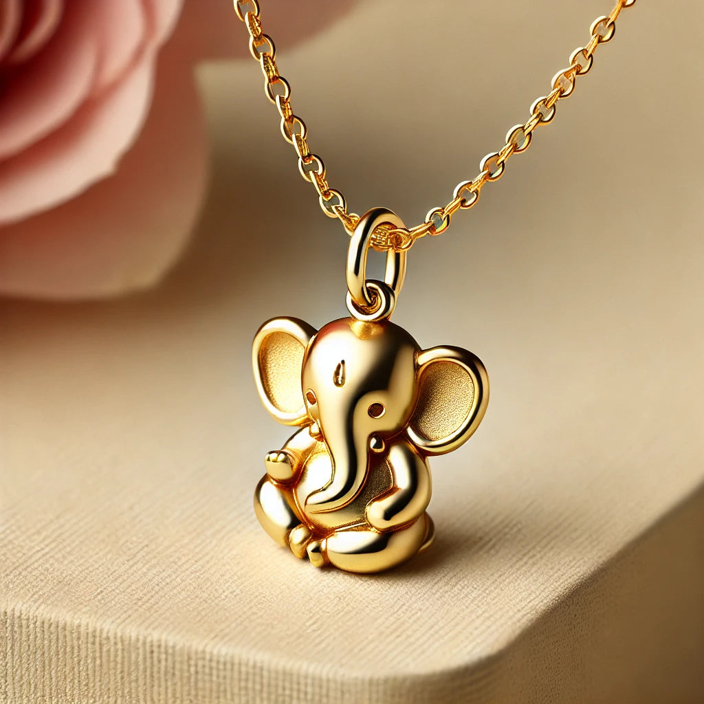 Mini Cute Ganesha Pendant with chain.