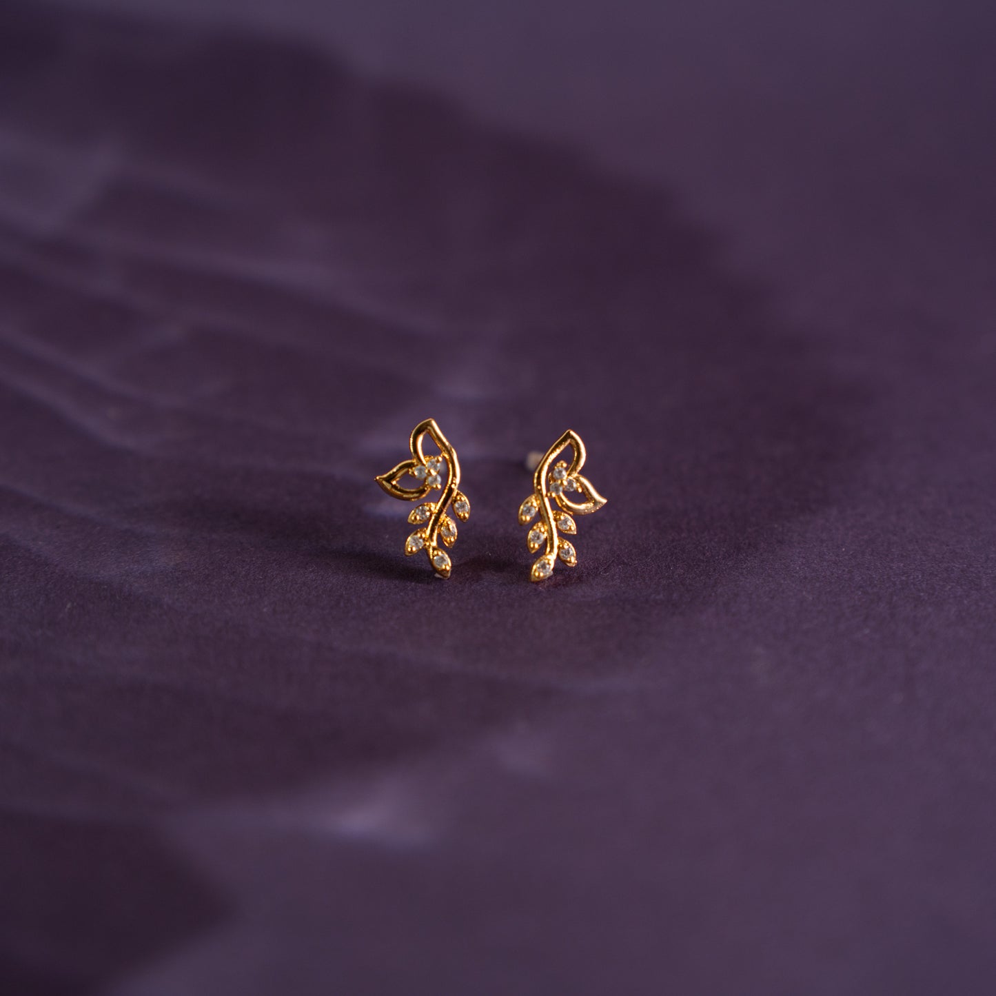 Leaf Earring for Girls with Gold Plated