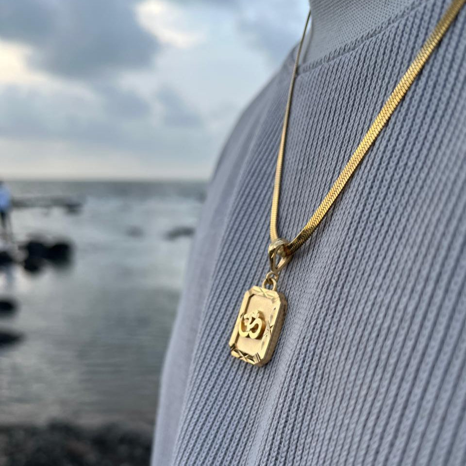 Zivia Aum Aradhya Handmade Gold Plated Pendant and Chain