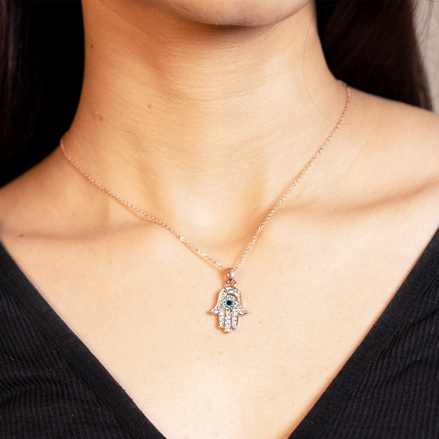 Hamsa turquoise Necklace