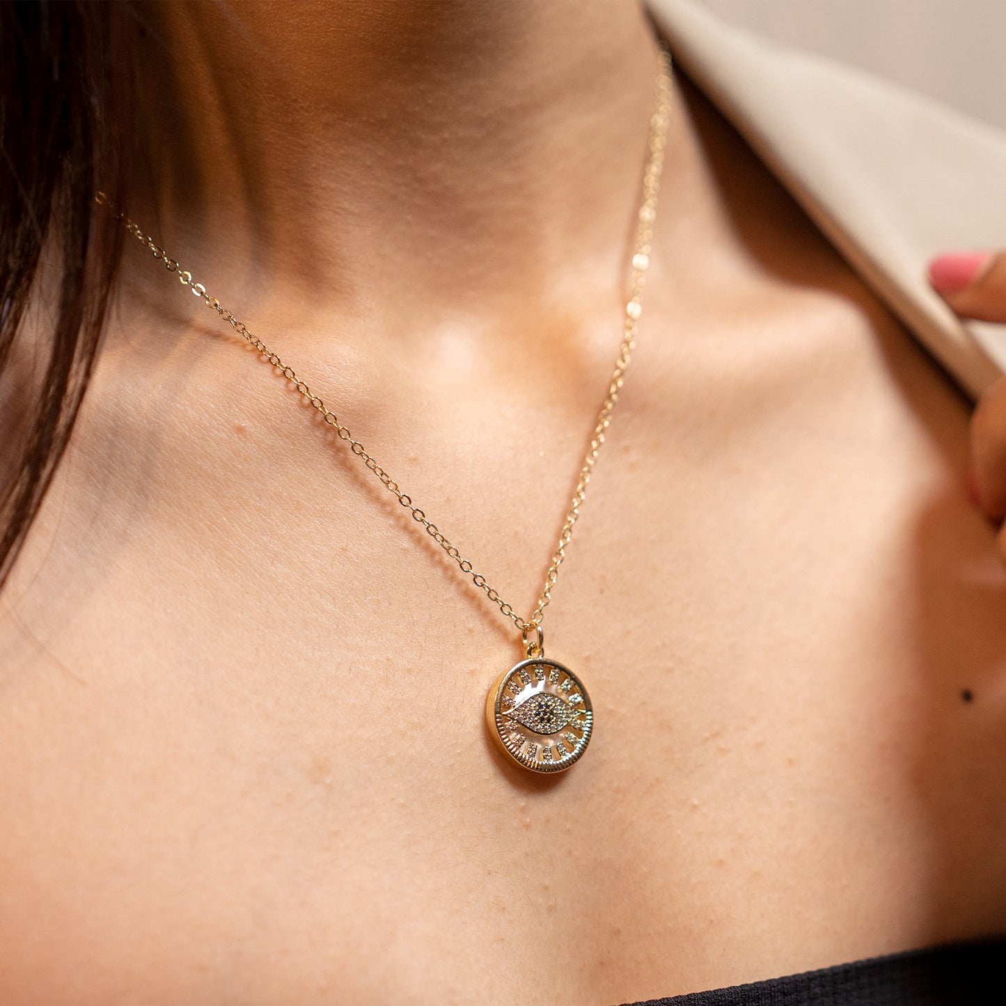 Avasa Evil Eye Diamond Necklace