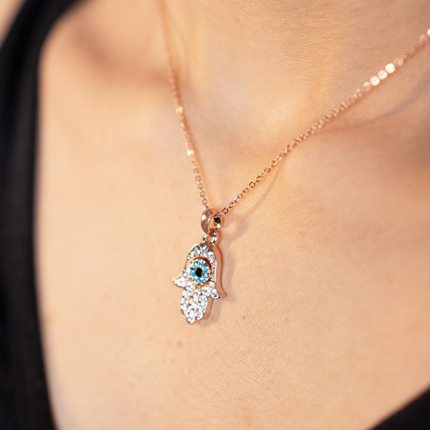 Hamsa turquoise Necklace