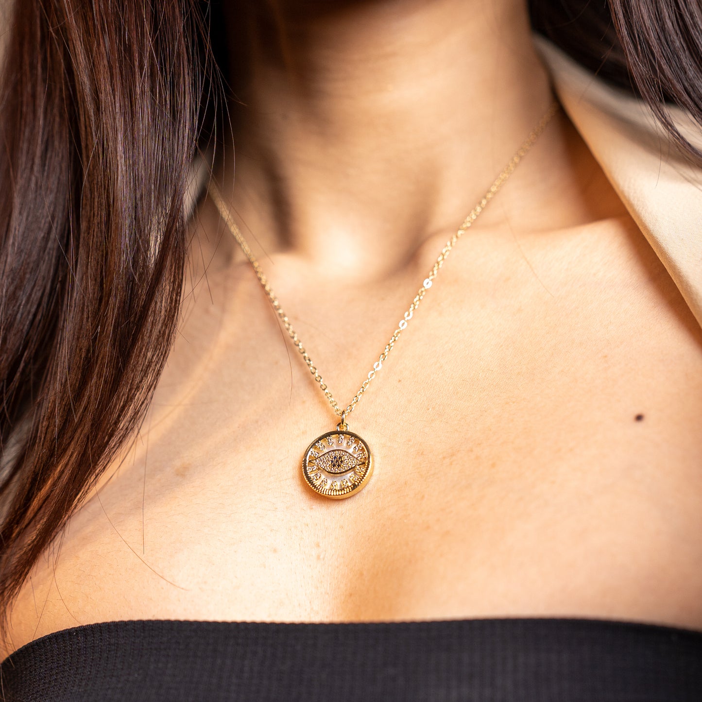 Avasa Evil Eye Diamond Necklace