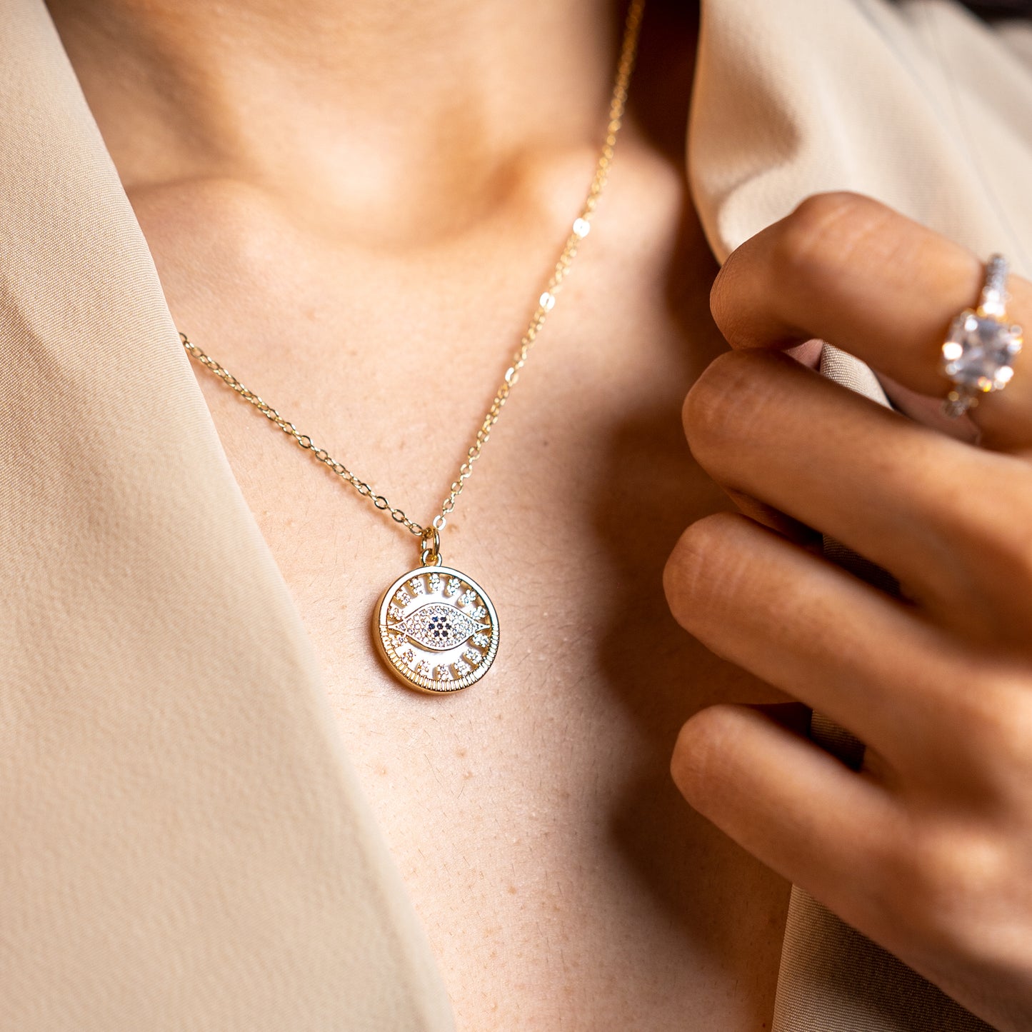 Avasa Evil Eye Diamond Necklace