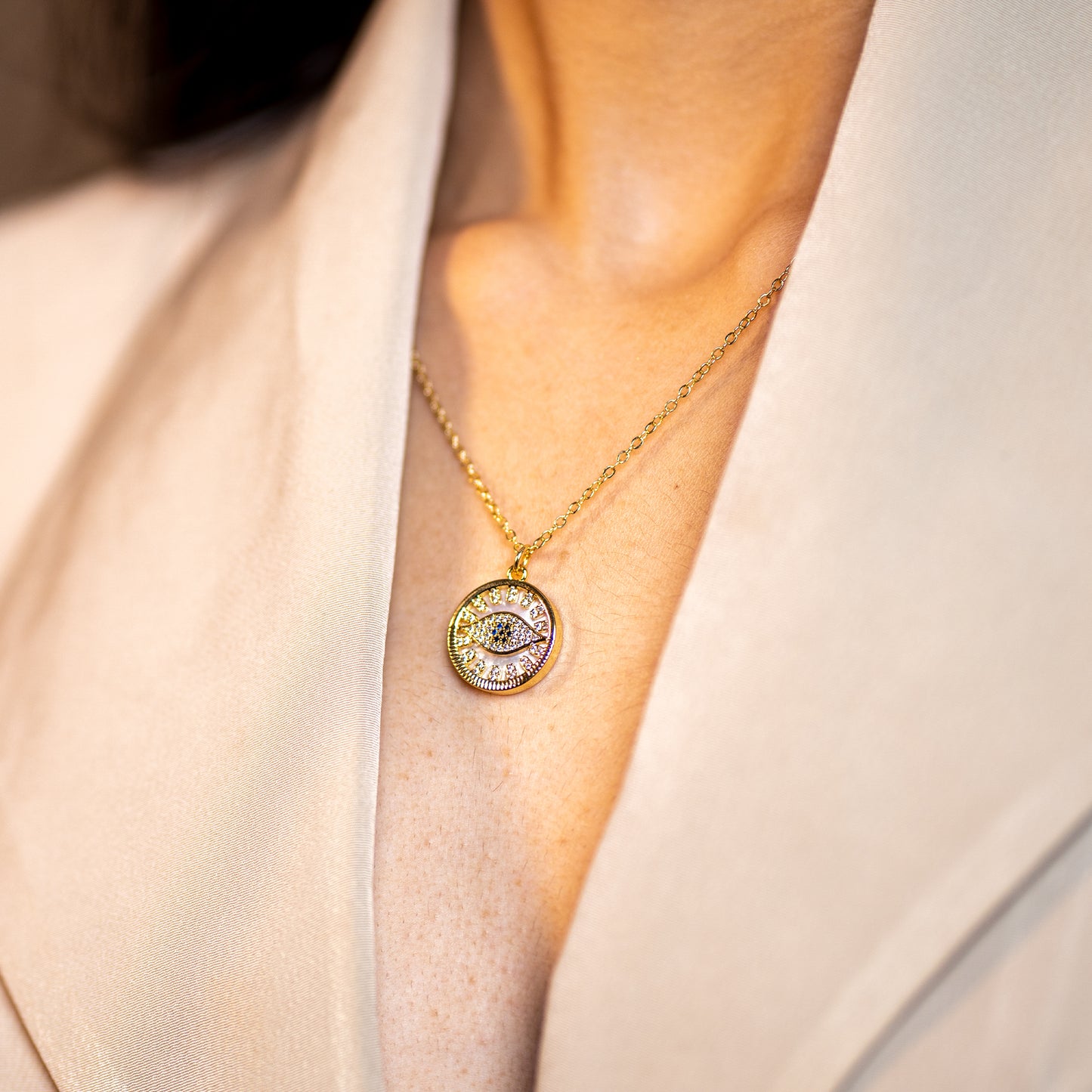 Avasa Evil Eye Diamond Necklace