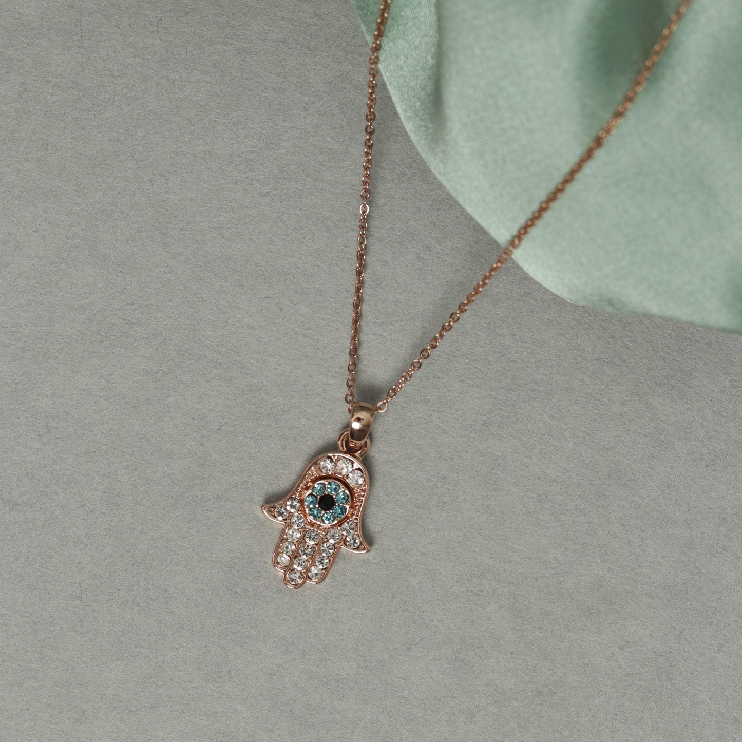 Hamsa turquoise Necklace