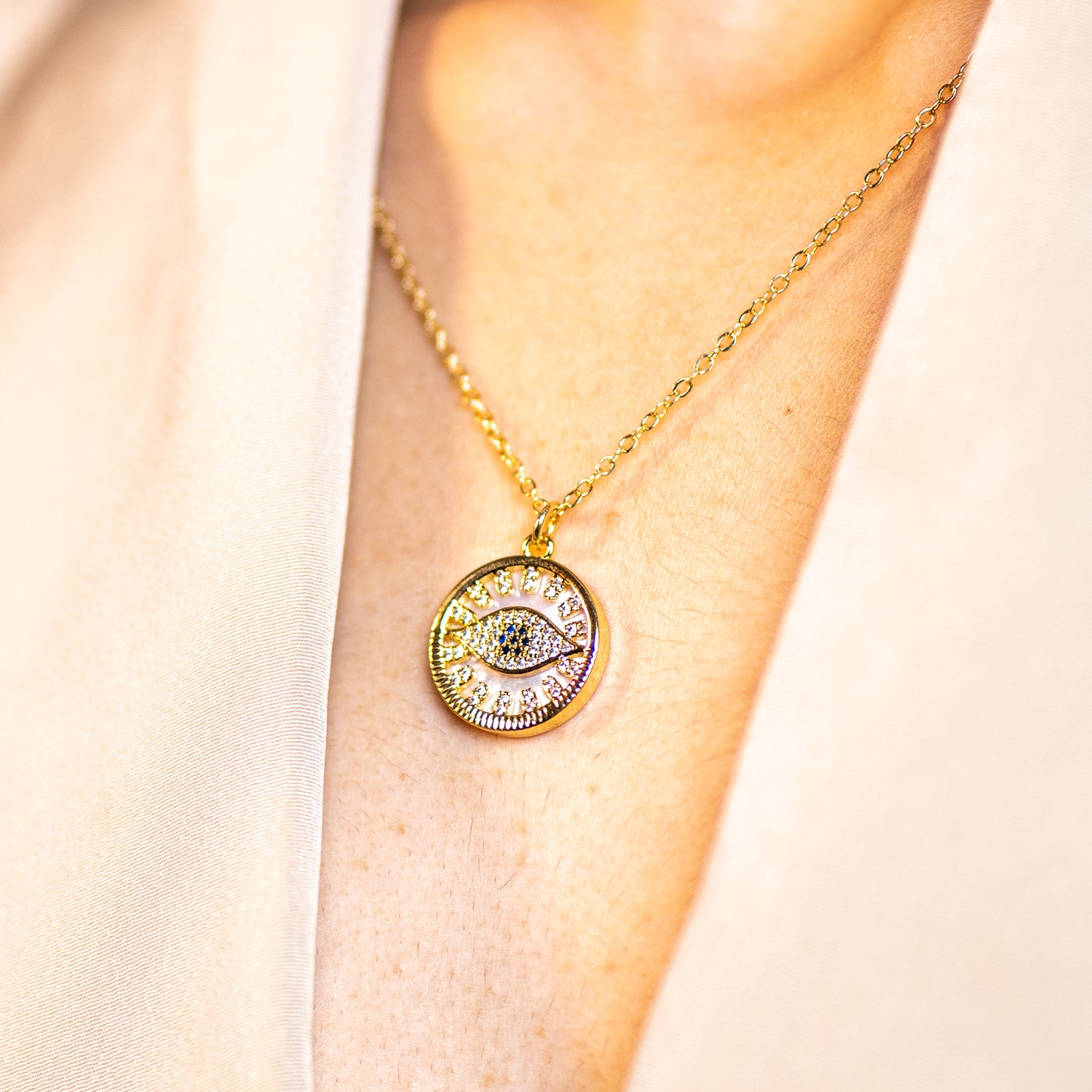 Avasa Evil Eye Diamond Necklace