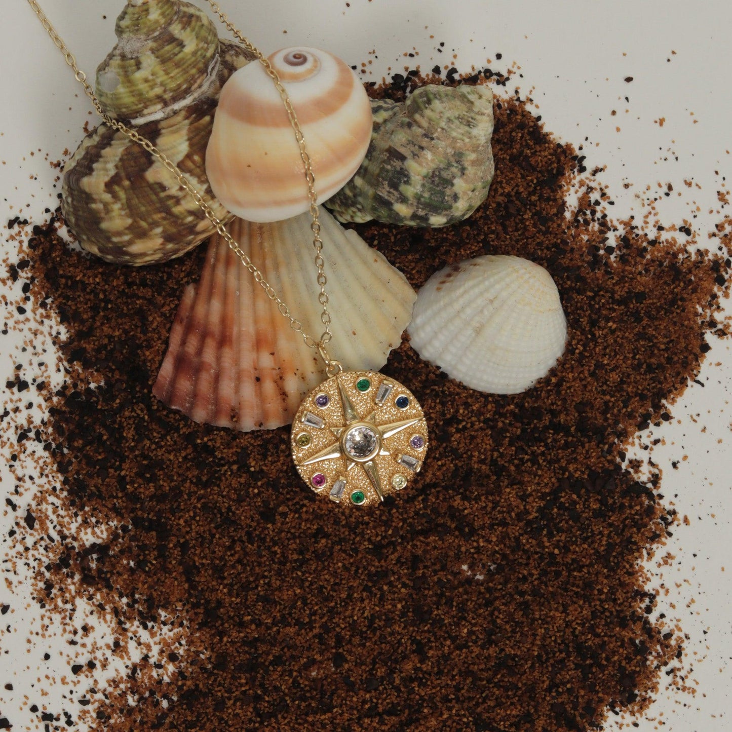 Rainbow and Sun Diamond Necklace