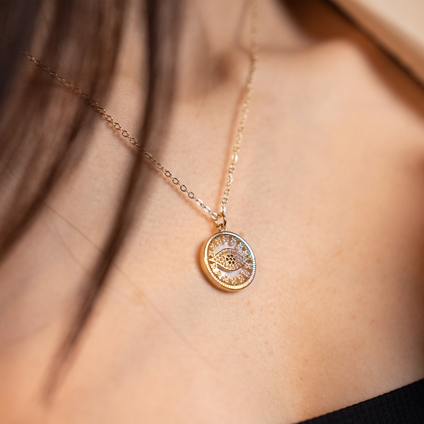 Avasa Evil Eye Diamond Necklace