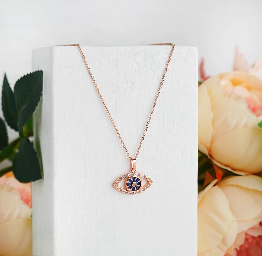 FIRE & ICE EVIL EYE NECKLACE