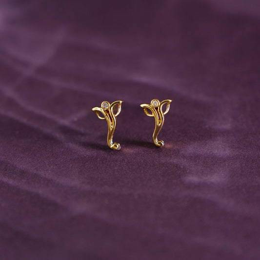 Zivia Cute Ganesha Earrings