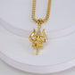 Zivia Shivagni Trishul Rakshak Pendant gold plated with chain