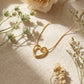 Zivia 18k Gold Plated Promise Heart Pendant with Italian Chain