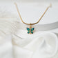 Zivia Butterfly Elegance Diamond Pendant with Gold Plated Chain
