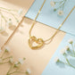 Zivia 18k Gold Plated Promise Heart Pendant with Italian Chain