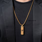 OM Dotted Design Pendant with Chain 24kt Gold Plated(24 Inch)