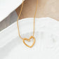 Zivia 18k Gold Plated Promise Heart Pendant with Italian Chain