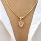 Studded Diamond Trishul Shambhu Gold Plated with Chain