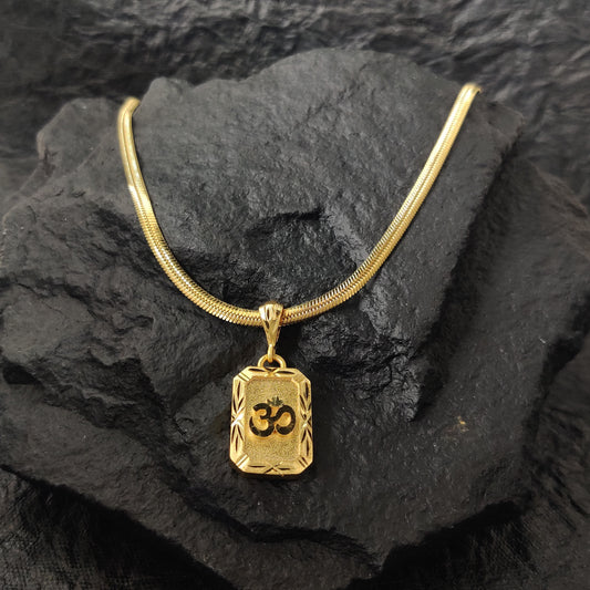 Zivia Aum Aradhya Handmade Gold Plated Pendant and Chain