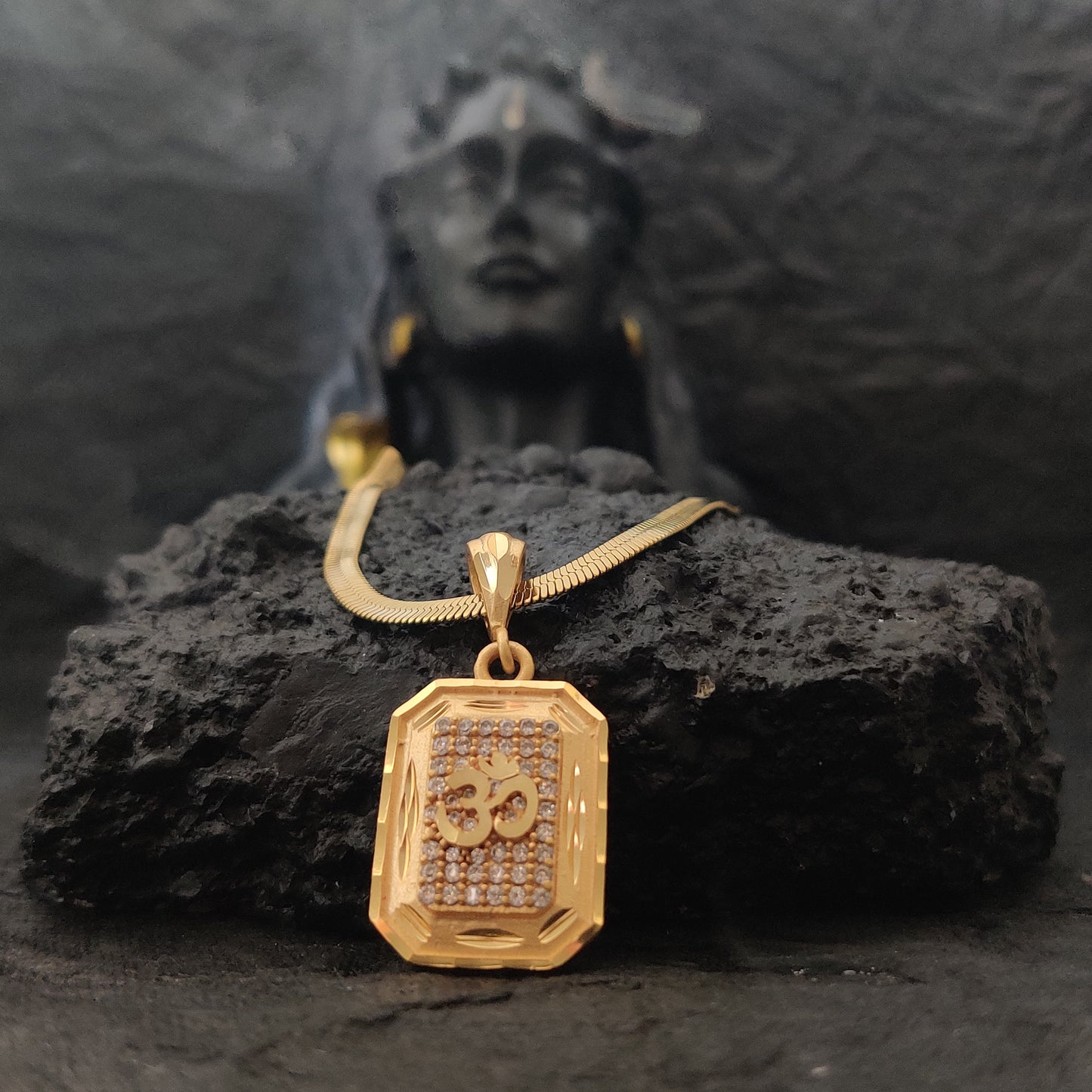 Zivia Divyom Diamond Pendant and Chain with Gold Plated (Special Edition)