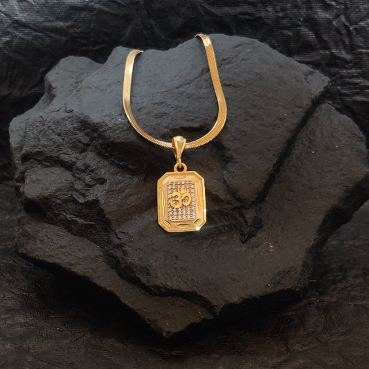 Zivia Divyom Diamond Pendant and Chain with Gold Plated (Special Edition)