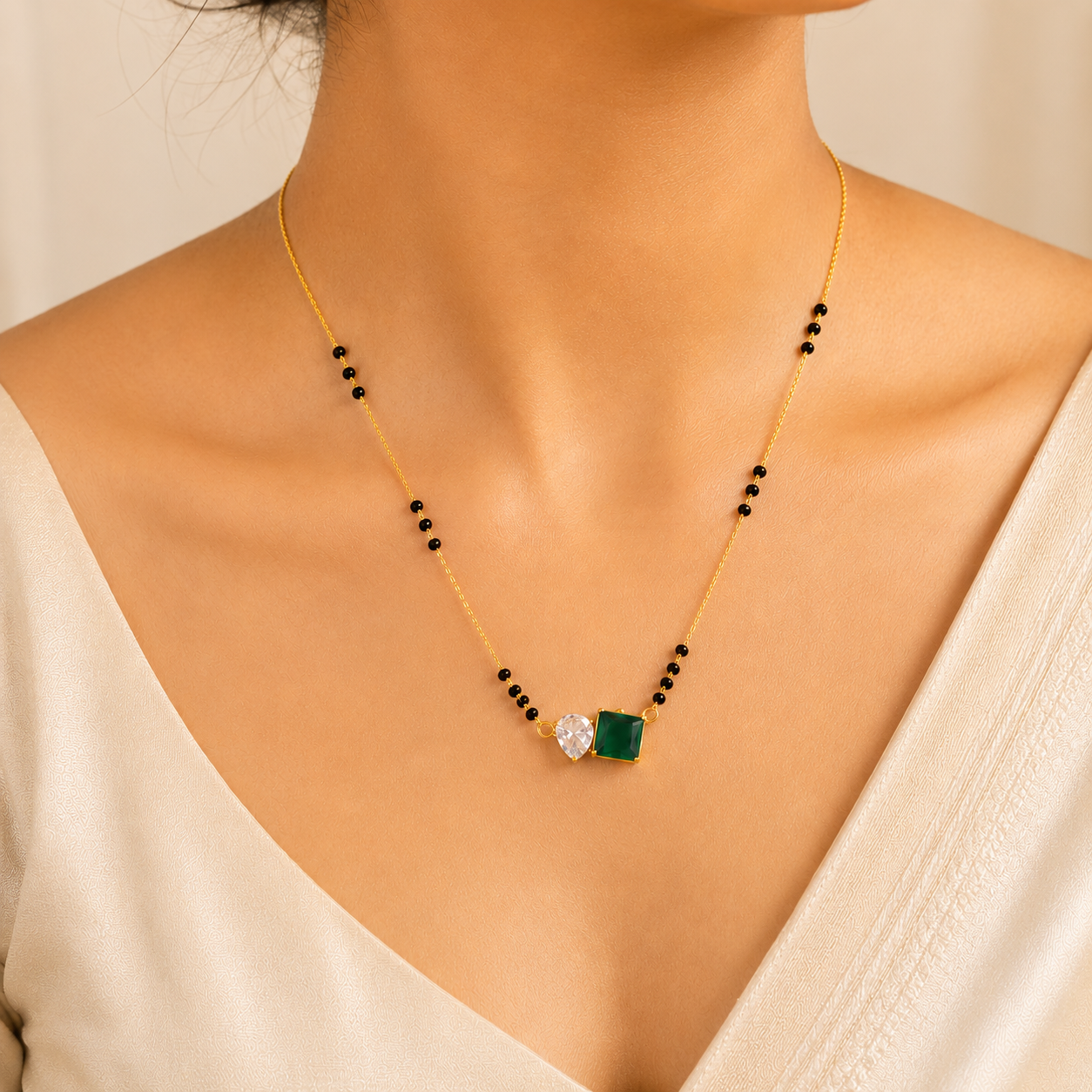 Zivia  Emera Luxe Mangalsutra 18k Gold Plated