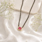 Zivia Ruby Noir Mangalsutra 18k Gold Plated