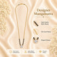 Zivia White Solitaire Royale Mangalsutra 18k Gold Plated