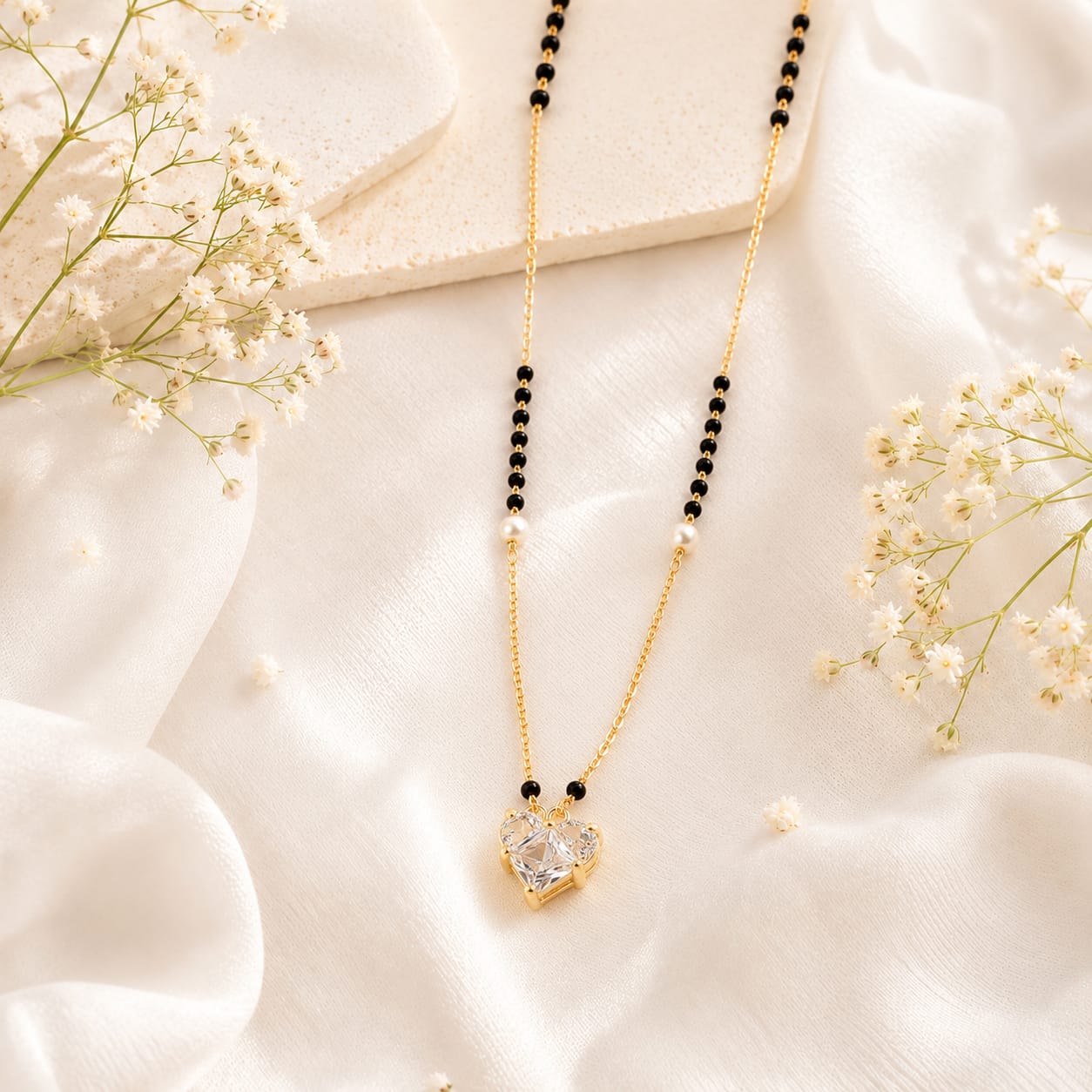 Zivia  Eternal Heart Mangalsutra 18k Gold Plated