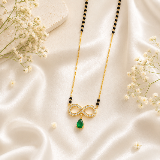 Zivia Infinity Elegance Mangalsutra 18k Gold Plated