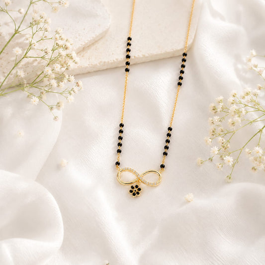Zivia Infinity Blossom Mangalsutra 18k Gold Plated
