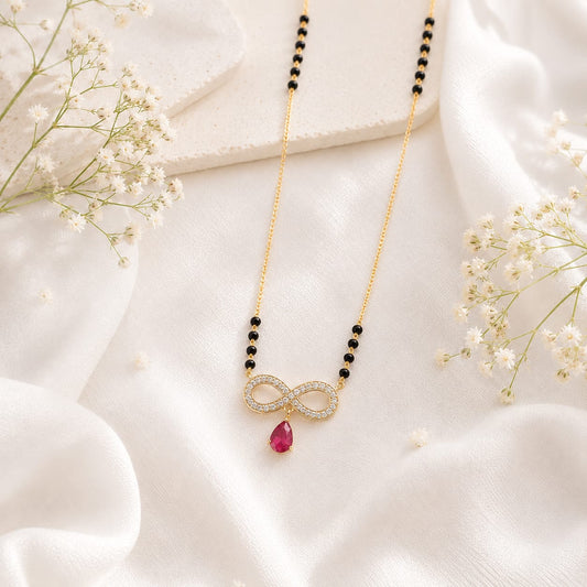Zivia Infinity Royale Mangalsutra 18k Gold Plated