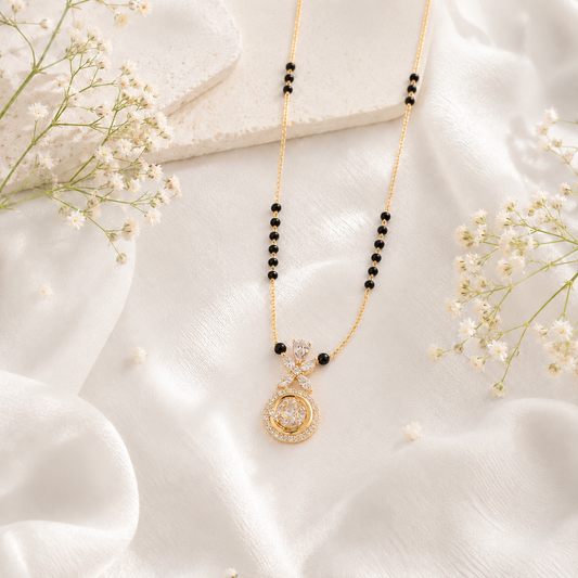 Zivia  Celeste Bow Mangalsutra 18k Gold Plated