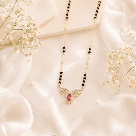 Zivia Ruby Aura  Mangalsutra 18k Gold Plated