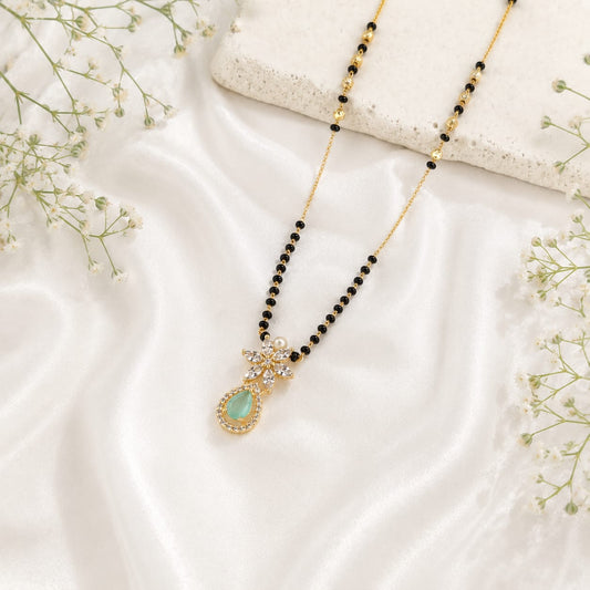 Zivia Azure Blossom Mangalsutra 18k Gold Plated