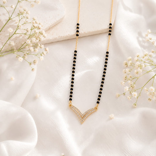 Zivia Velora Diamond Mangalsutra 18k Gold Plated