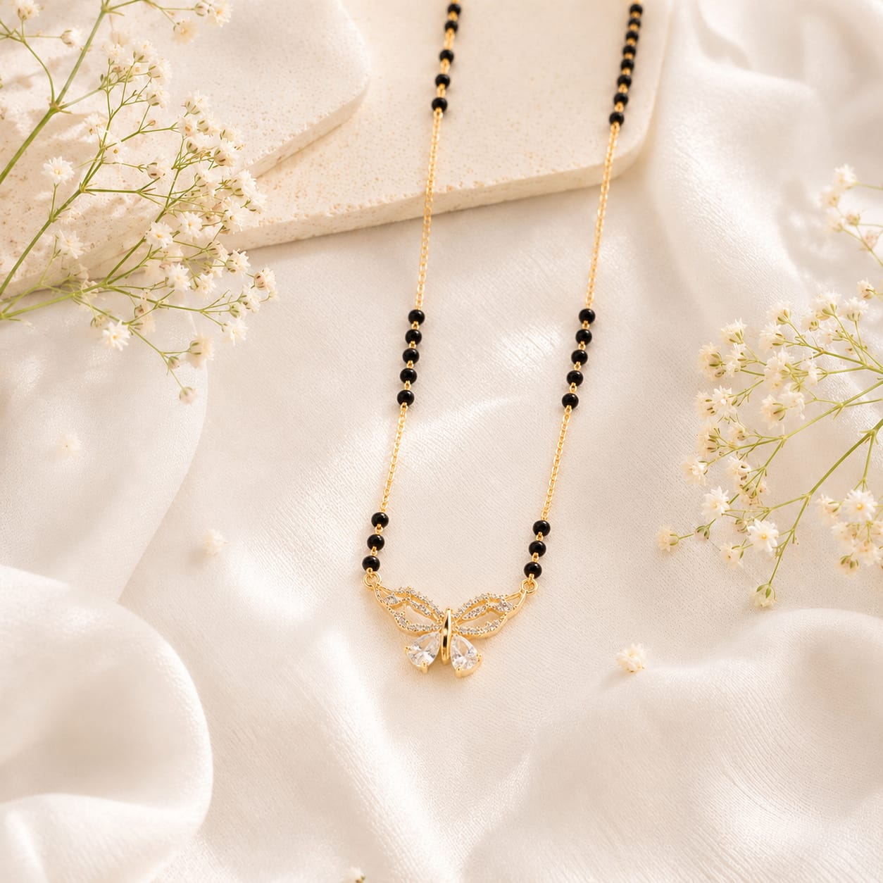 Zivia  Celestial wings Mangalsutra 18k Gold Plated