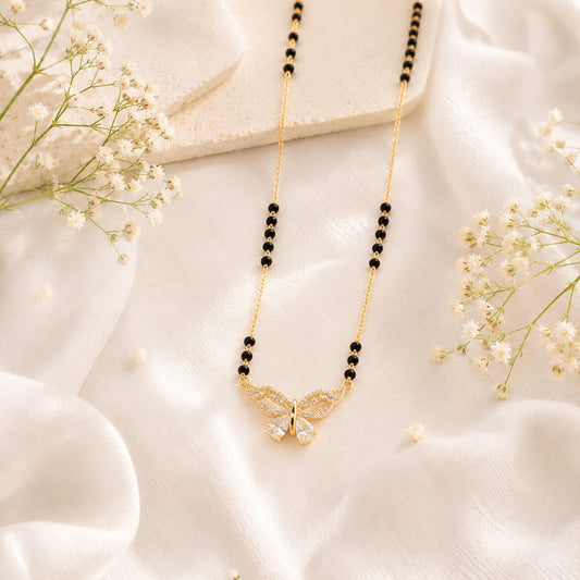 Zivia  Celestial wings Mangalsutra 18k Gold Plated