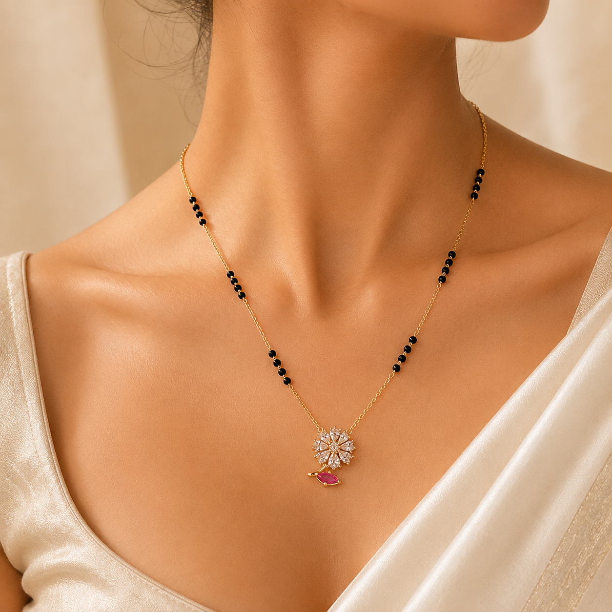 Zivia Royal Bloom  Mangalsutra 18k Gold Plated