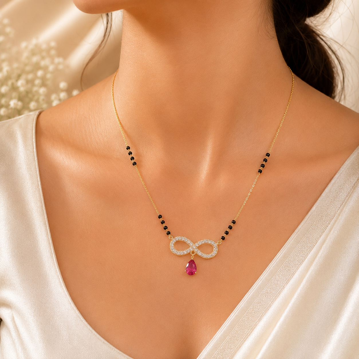 Zivia Infinity Royale Mangalsutra 18k Gold Plated