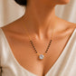 Zivia White Solitaire Royale Mangalsutra 18k Gold Plated