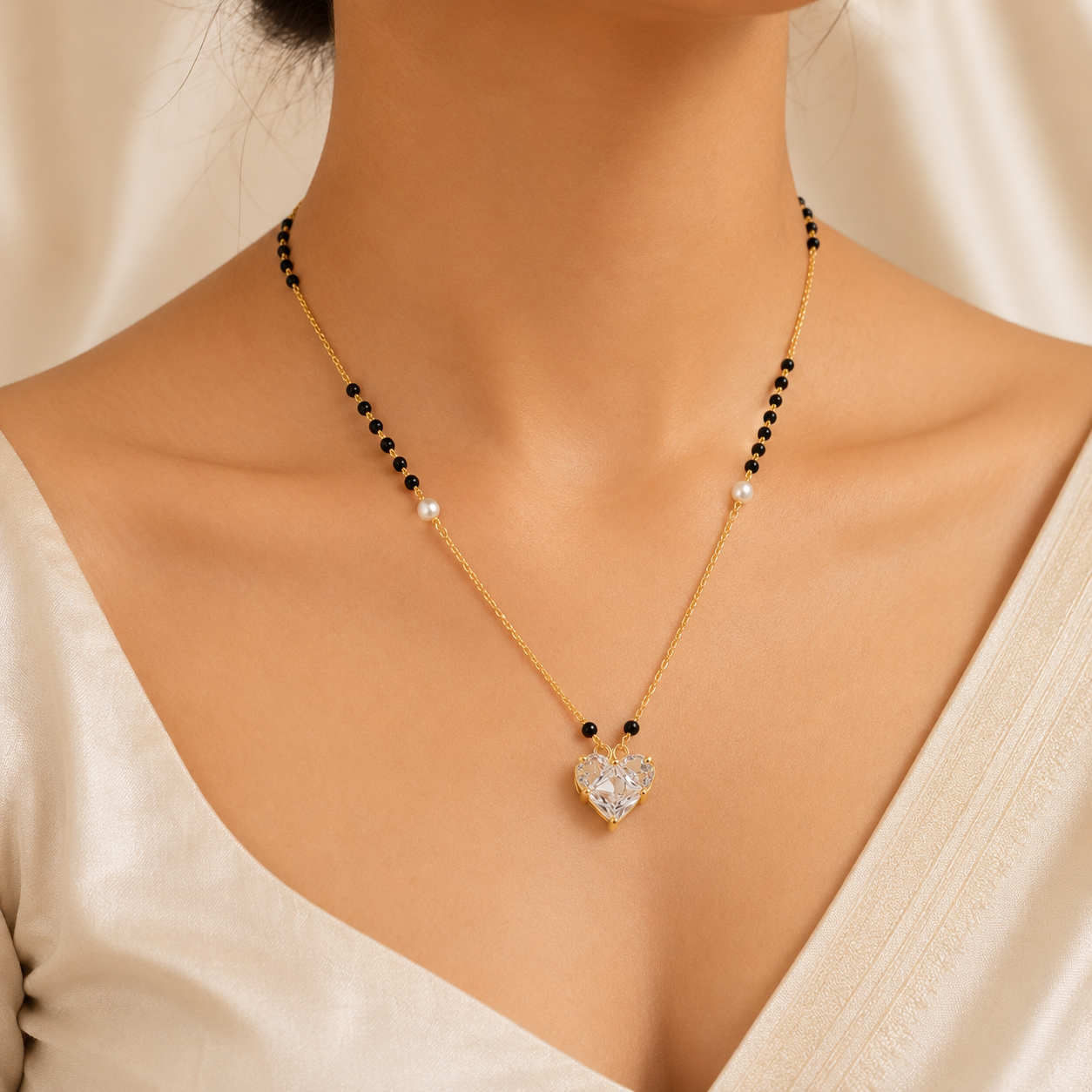 Zivia  Eternal Heart Mangalsutra 18k Gold Plated