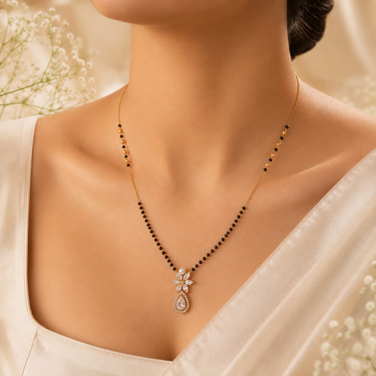 Zivia Noor Drop Mangalsutra 18k Gold Plated