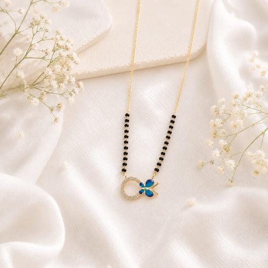 Zivia  Blue Butterfly Mangalsutra 18k Gold Plated (Copy) (Copy)
