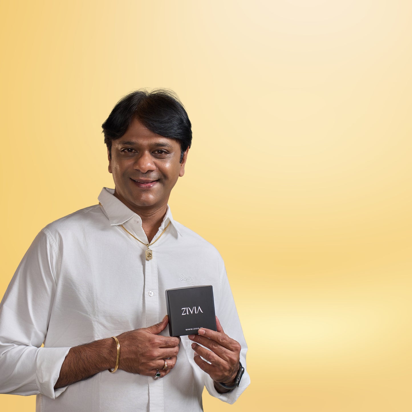 Zivia Divyom Diamond Pendant and Chain with Gold Plated (Special Edition)