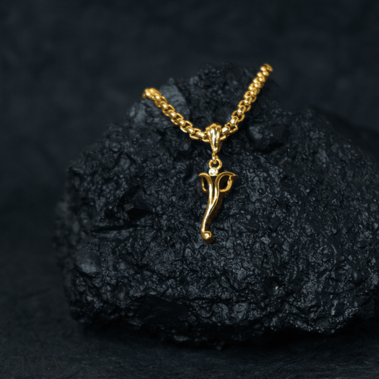 Zivia Men's Delicate Ganesha Pendant with chain